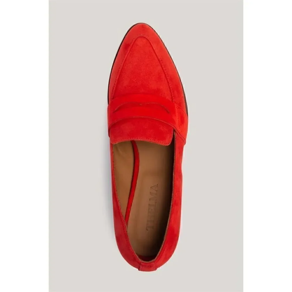 THELMA THE PENNY LOAFER FLAME SIZE 38, USA 7 RETAILS $388